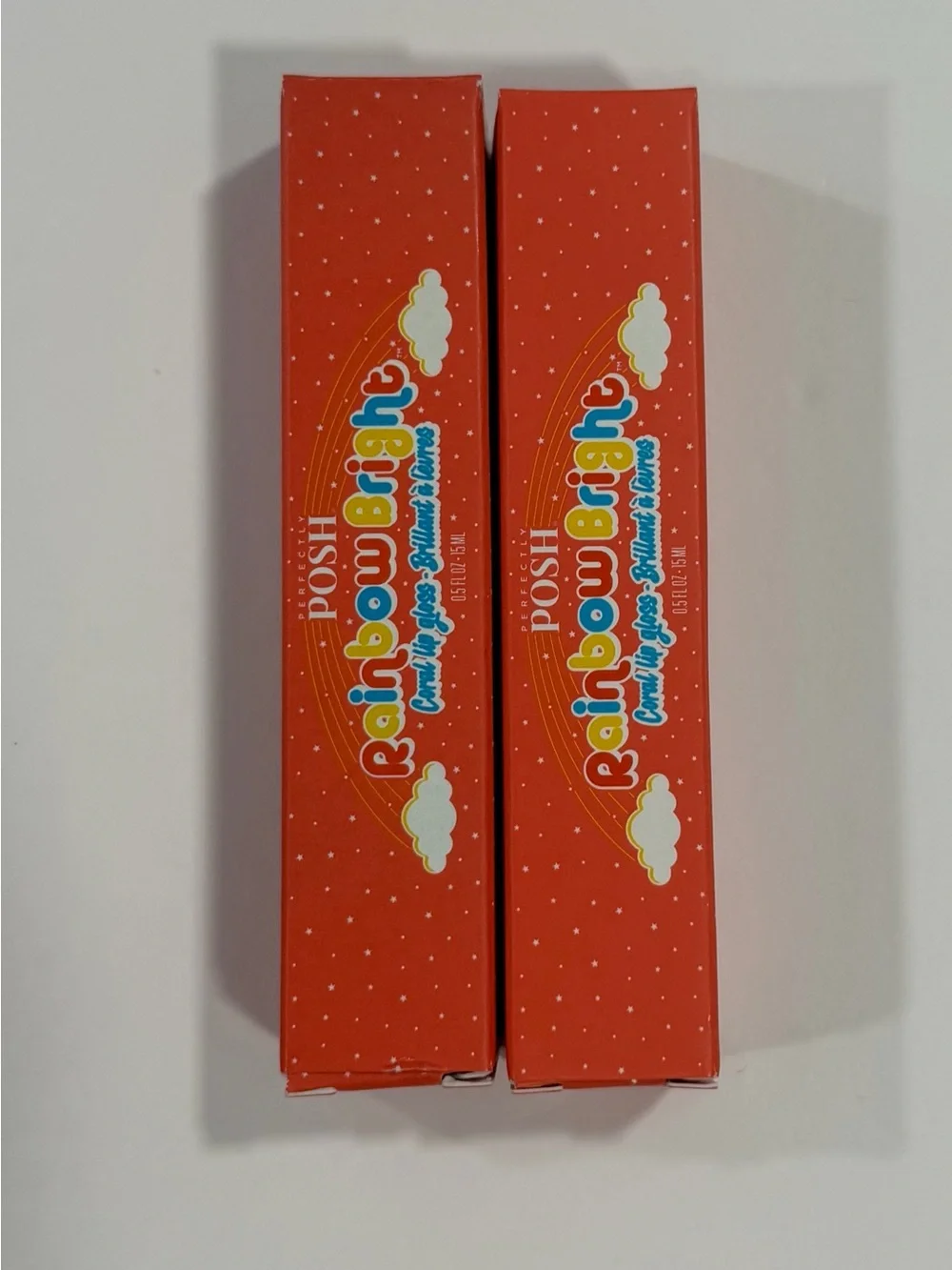 Perfectly Posh Rainbow Bright Coral Lip Gloss 2 Pack